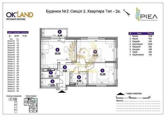 Продам 2 ку в новому ЖК OkLand Київ