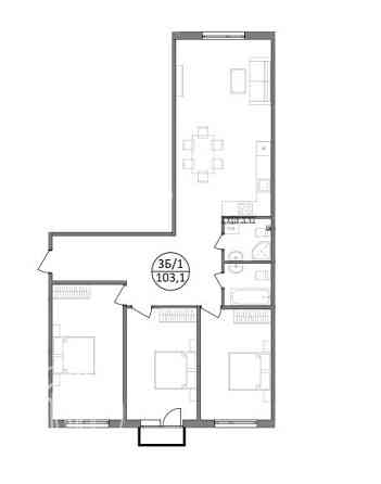 Продаж Квартира 3-кімнатна, 3/4 поверх на Бічна зелена, 101 Басовка