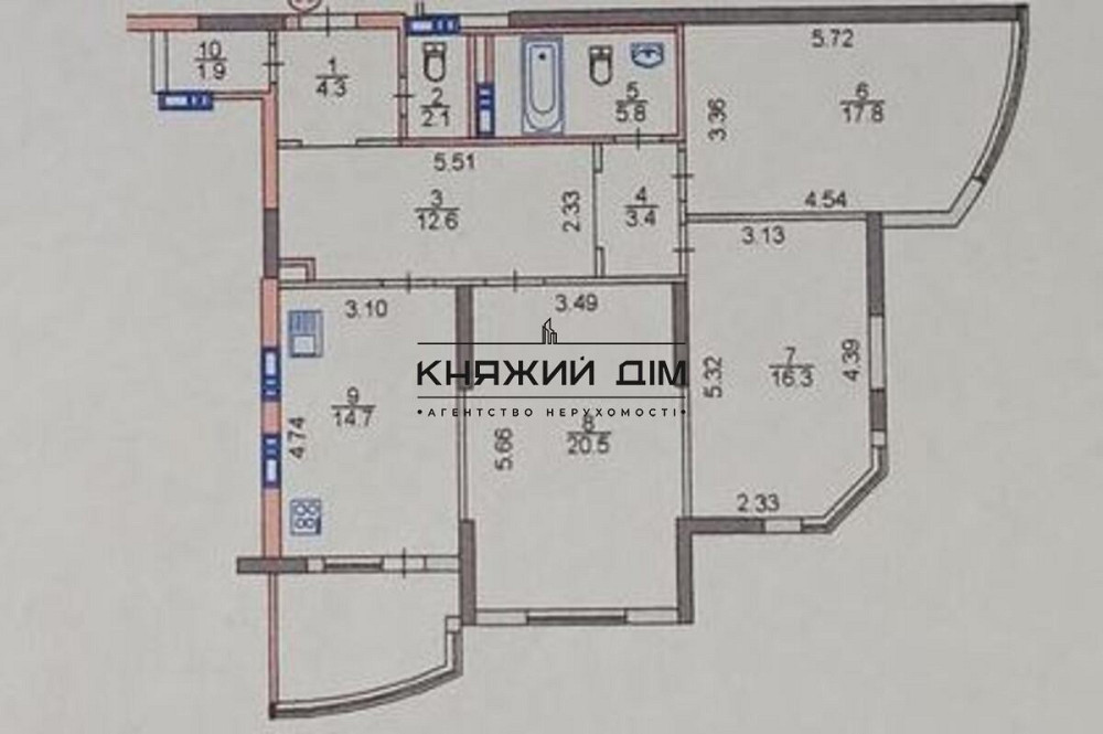 Продам 3-х. ком.роздільна під ремонт на Драгоманова. М. Позняки. Код: 21144779 Kiev - photo 1