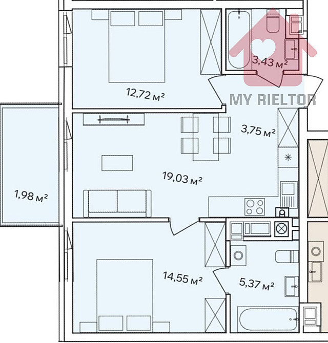 Продаж Квартира 2-кімнатна, 4/7 поверх на Бабяка, 56 Ужгород - изображение 6