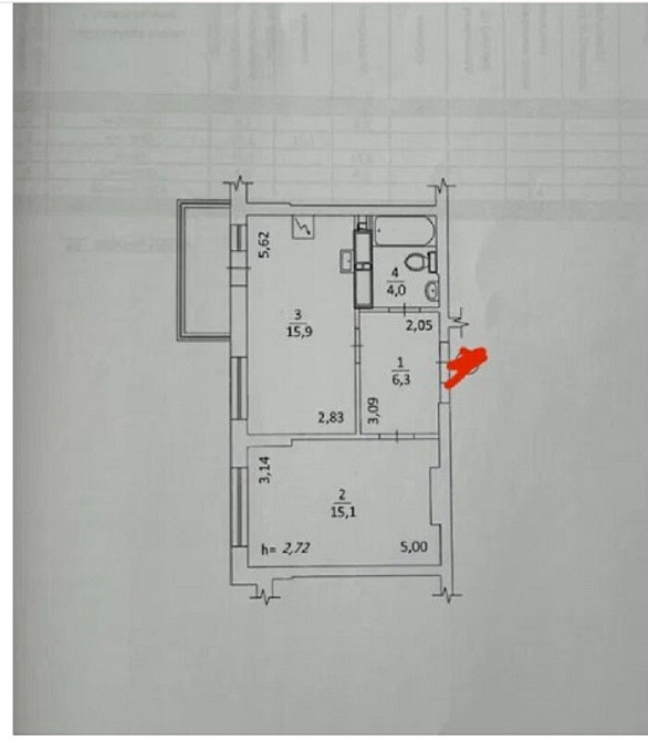 Продаж Квартира 1-кімнатна, 20/25 поверх на улица Сосюры Владимира, д.6 Киев - изображение 3