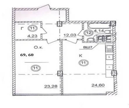 Продаж Квартира 1-кімнатна, 11/12 поверх на Отрадная ул., 15 Одеса - фото 8