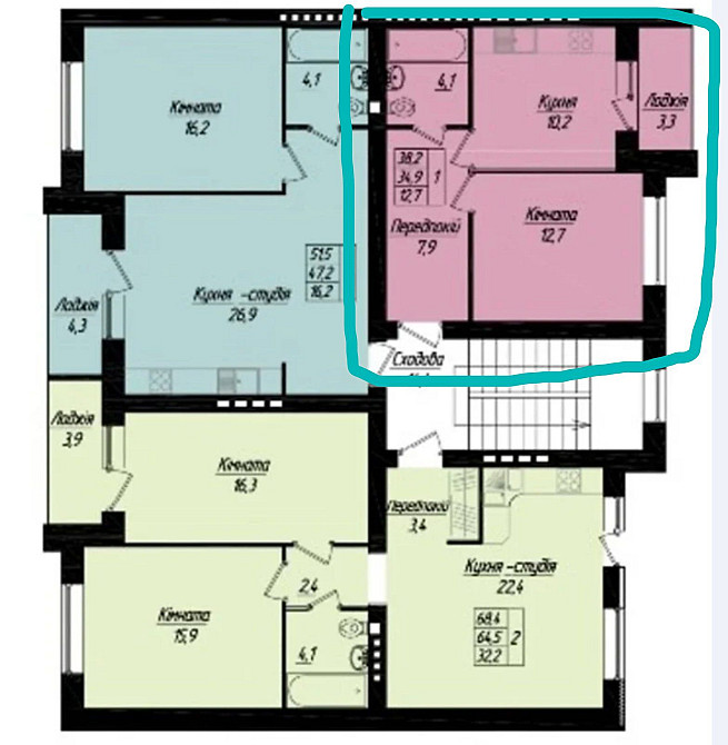 Продаж Квартира 1-кімнатна, 3/4 поверх на Тернопільсьська Ternopil' - photo 11