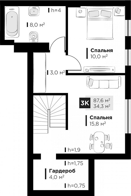 Продаж Квартира 3-кімнатна, 5/6 поверх на вул. Червоної калини Sokilnyky - photo 11