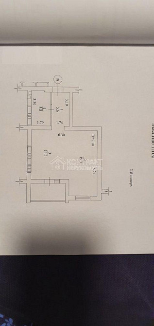 Продаж Квартира 1-кімнатна, 3/9 поверх на вул. Перемоги Харків - фото 2