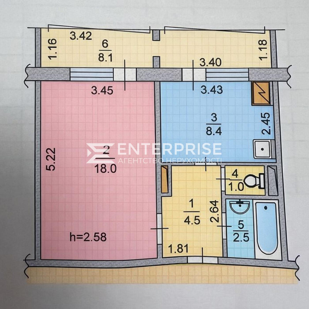 Продаж Квартира 1-кімнатна, 6/16 поверх на вул. Червоної Калини Kiev - photo 11