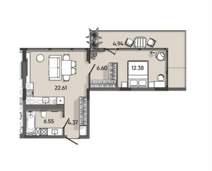 Продаж 1к Квартира 57.4 кв.м Orlan Resıdents Львів - фото 3