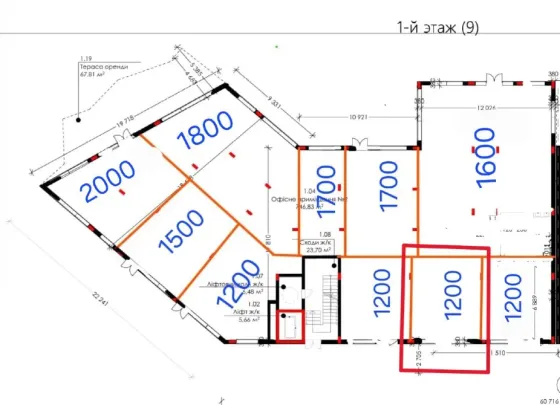Продаж Приміщення в житловому будинку площа 47 кв.м на Б. Хмельницького Минай
