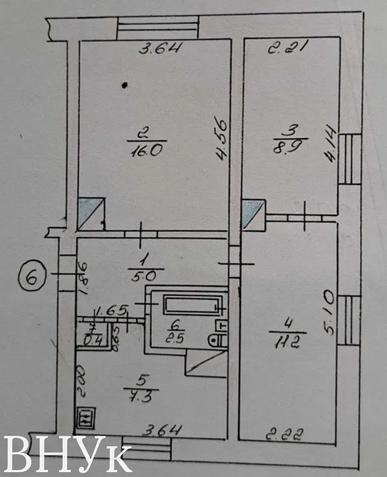 Продаж Квартира 3-кімнатна, 1/2 поверх на Козакова ( бібліотечна) Luts'k - photo 17