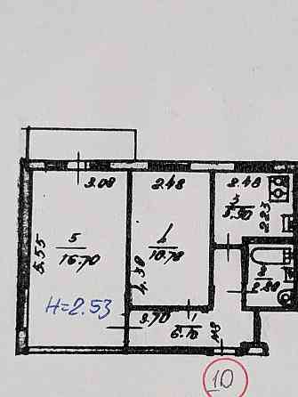 Продаж Квартира 2-кімнатна, 3/5 поверх на Вацлава Гавела вул., д. 83-Г Київ