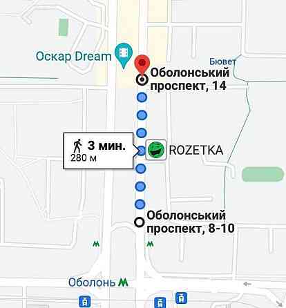 Оренда Квартира 1-кімнатна, 15/16 поверх на Оболонский просп., 14 а Kiev