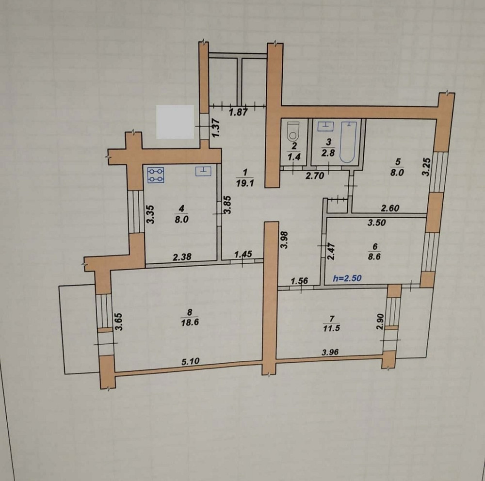 Продаж 4к Квартира 80 кв.м провулок 1-й Київський Житомир - фото 1