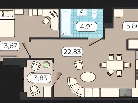 Продаж 1к Квартира 51 кв.м ЖК Sadova Resident Львів - фото 5