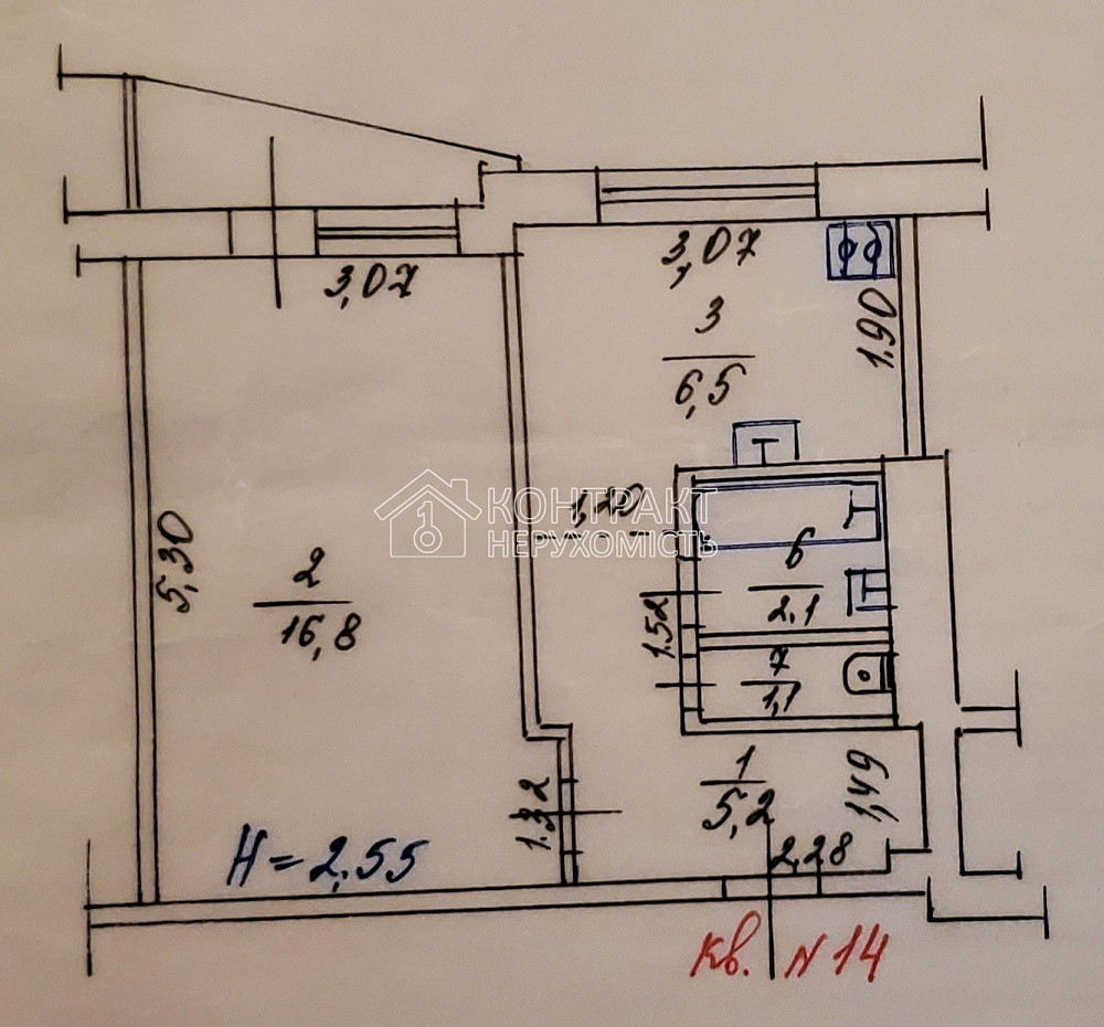 Продаж Квартира 1-кімнатна, 4/12 поверх на вул. пр.Перемоги Харків - фото 11