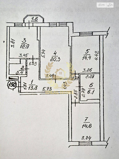 Продаж Квартира 3-кімнатна, 13/22 поверх на Палладина Академика пр-т, 18/30 Kiev - photo 7