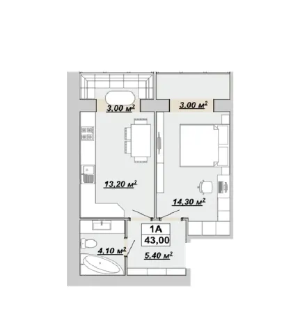 Продаж 1к Квартира 43 кв.м ЖК Княгинин Івано-Франківськ - фото 4