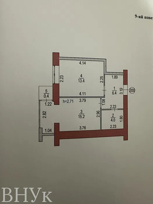 Продаж Квартира 1-кімнатна, 9/9 поверх на Даньшина Луцк - изображение 12
