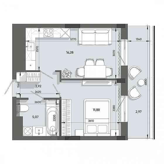 Продаж Квартира 1-кімнатна, 8/9 поверх на вул. Стрийська L'viv