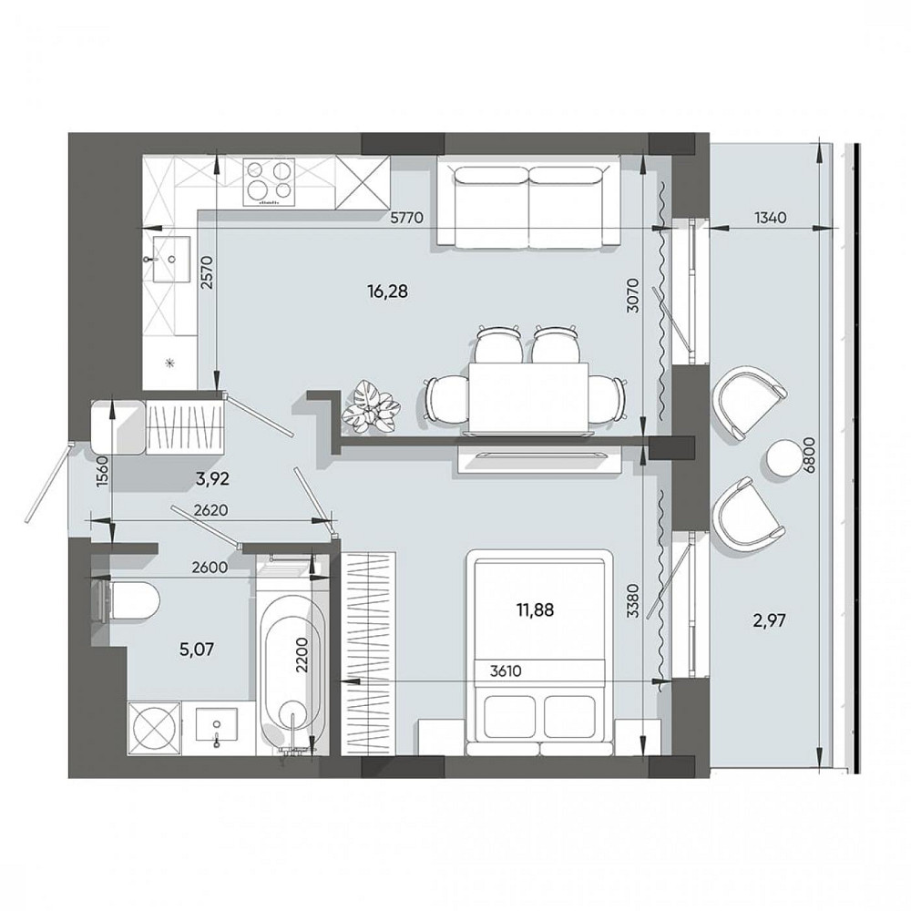 Продаж Квартира 1-кімнатна, 8/9 поверх на вул. Стрийська L'viv - photo 2