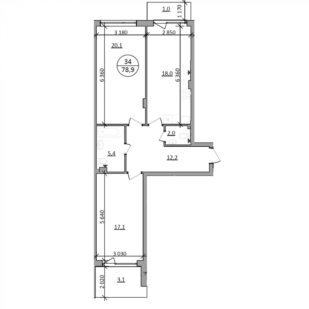 Продаж Квартира 2-кімнатна, 5/5 поверх на вул. Львівська Брюховичі (м Львів район) - фото 7