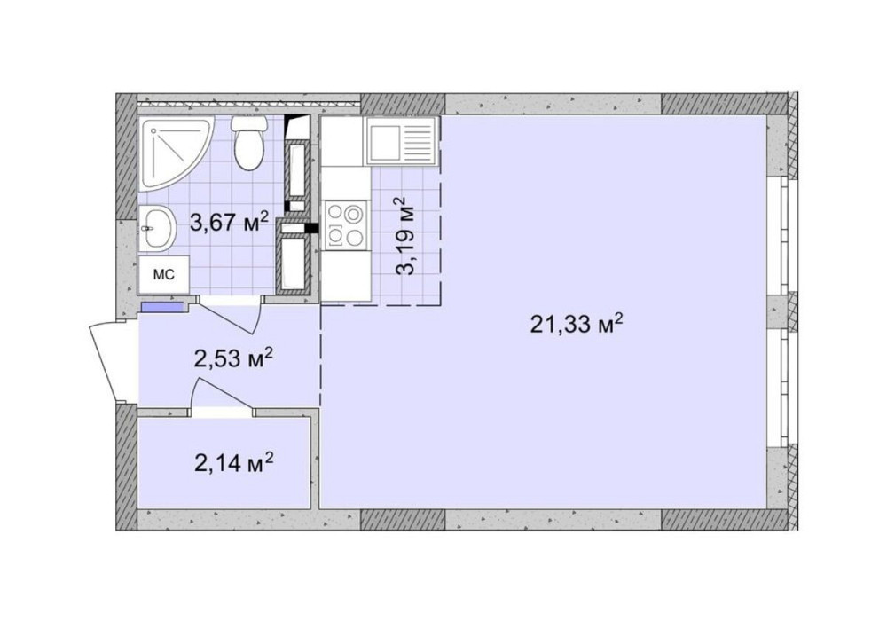 Продаж Квартира 1-кімнатна, 21/25 поверх на Олени Пчілки, 7 Київ - фото 20
