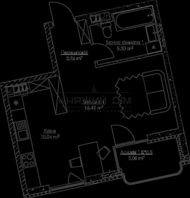 Переуступка! Продажа 1к.кв. в ЖК О2 Residence, м. Бориспольская. № 21137472 Київ - фото 2