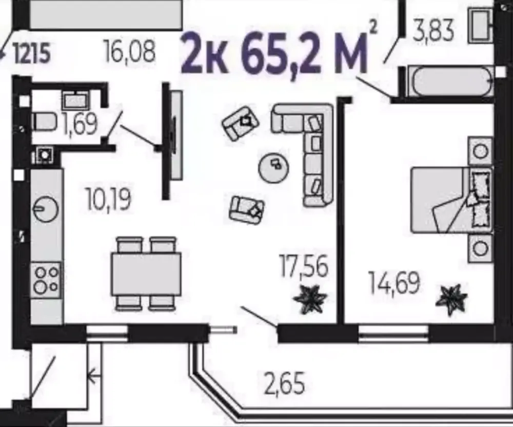 Продаж Квартира 2-кімнатна, 1/5 поверх Krykhivtsi - photo 2