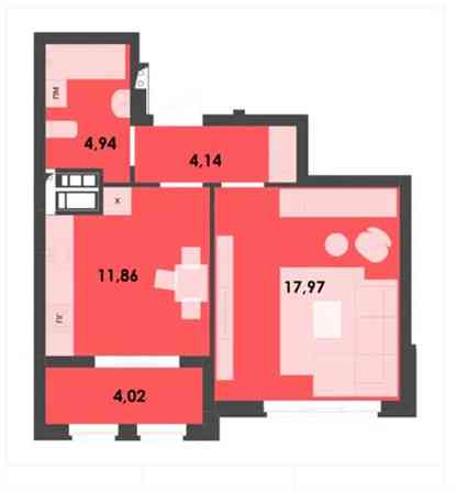 Продаж 1к Квартира 43 кв.м пер.Шпаковский Zhytomyr