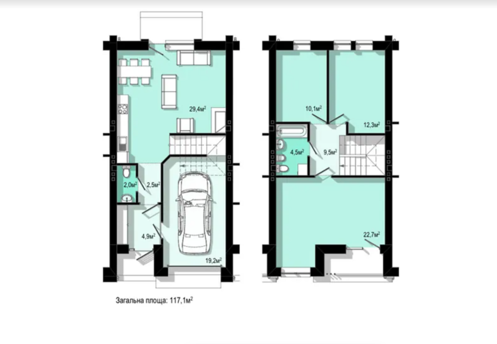 Продаж 2 поверхового таунхауса з ділянкою на 2 сотки, 117 кв. м, Смиківці  - фото 1