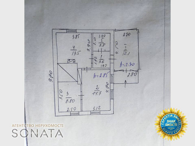 Продаж 1-поверховий   57 кв.м 3 кімн. на Гаптарівська, буд. 21 Malynivshchyna - photo 11