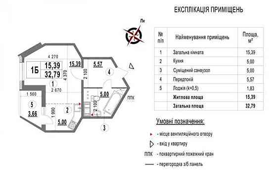 Оренда Квартира 1-кімнатна, 24/24 поверх на Самійла Кішки вул., д. 5Г Kiev