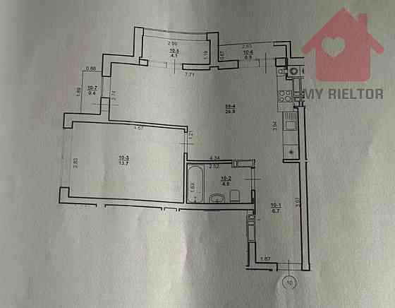 Продаж Квартира 2-кімнатна, 3/8 поверх на Бабяка Ужгород