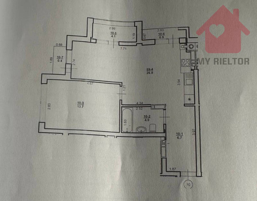 Продаж Квартира 2-кімнатна, 3/8 поверх на Бабяка Ужгород - фото 6