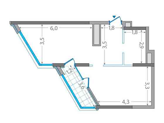 Продаж Квартира 2-кімнатна, 22/25 поверх на Зарічна, 1 Київ