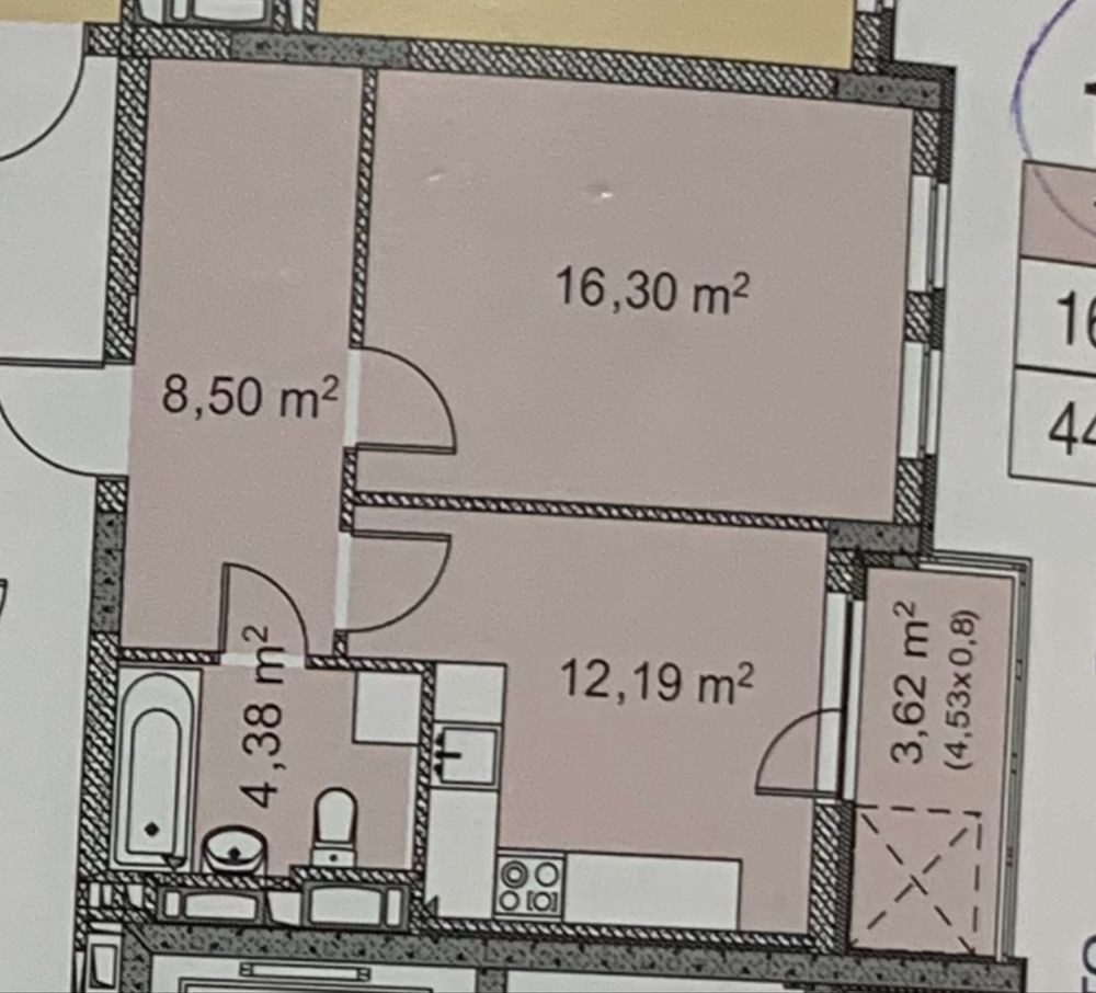 Продаж Квартира 1-кімнатна, 14/17 поверх на Берестейський вул., д. 67 Київ - фото 5