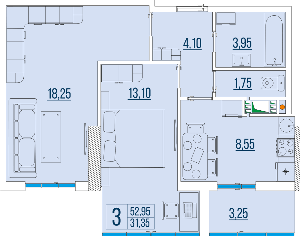 Двухкомнатная квартира, рассрочка, в ЖК Бульвар Акаций Odessa - photo 13