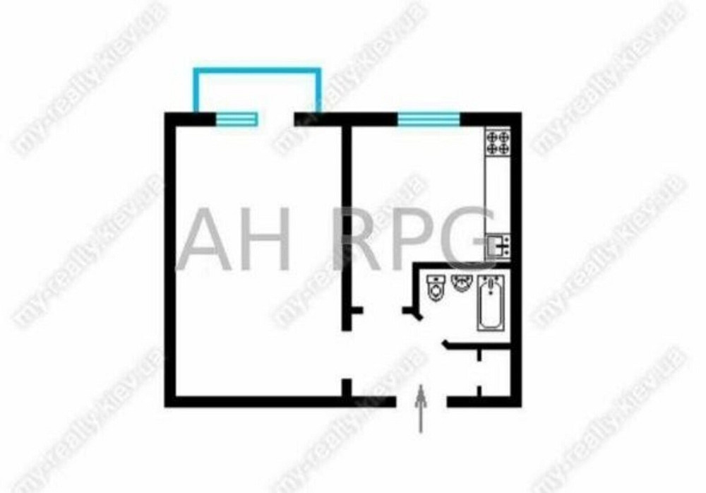 Продаж Квартира 1-кімнатна, 2/5 поверх на Відрадний просп., 26 Киев - изображение 4