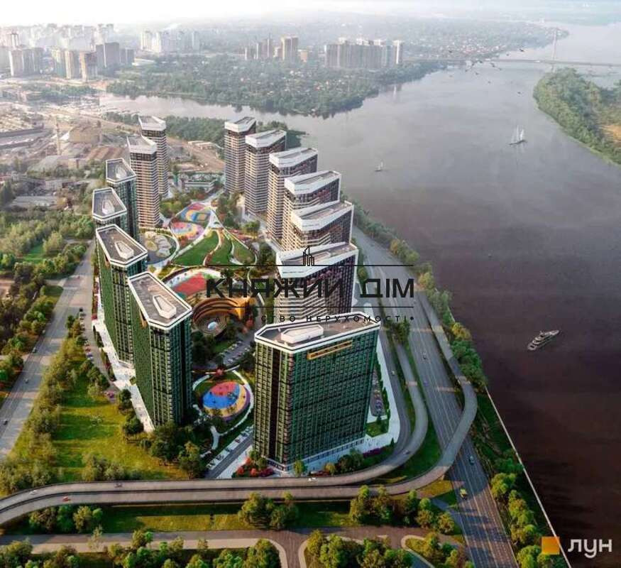 Видова 1к квартира в ЖК Great, Дніпровська набережна № 21142528 Київ - фото 3