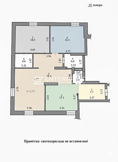 Продаж Квартира 3-кімнатна, 25/25 поверх на вул. Осенняя Київ - фото 9