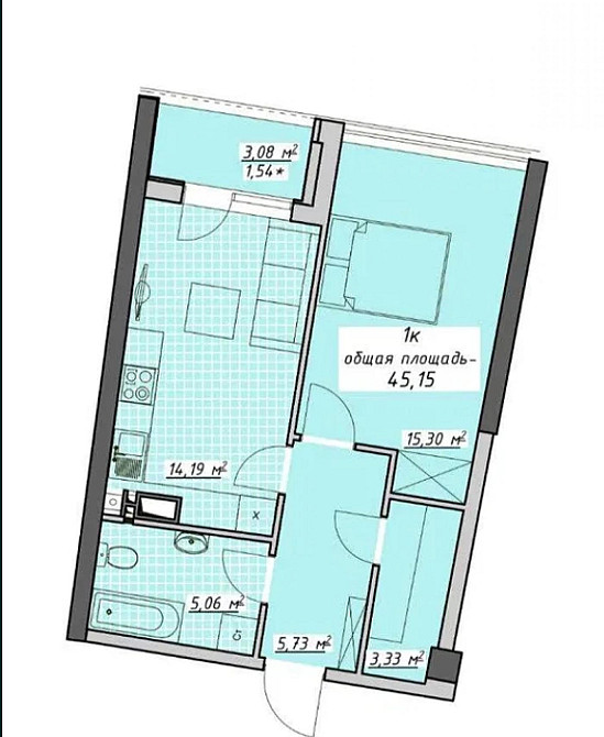 Продаж Квартира 1-кімнатна, 6/27 поверх на Курортный ул. Одеса - фото 9