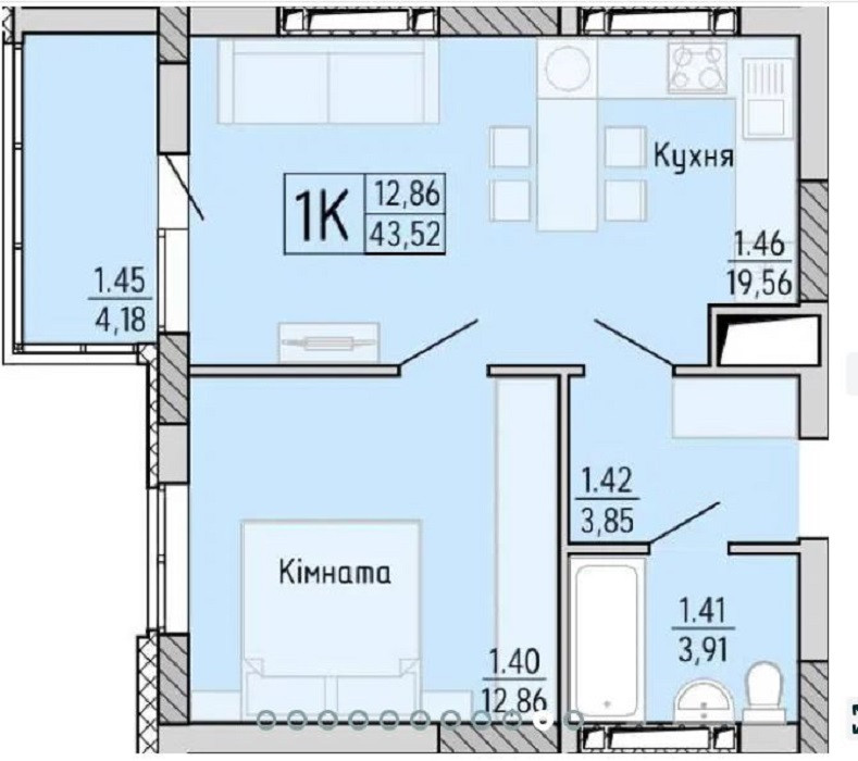 Однокомнатная квартира в новом сданном доме на Черемушках Одеса - фото 8