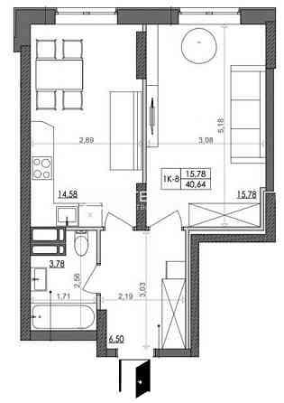 Продаж Квартира 1-кімнатна, 10/26 поверх на вул. Наддніпрянське шосе Київ