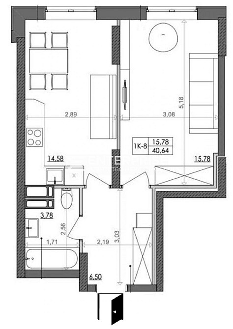 Продаж Квартира 1-кімнатна, 10/26 поверх на вул. Наддніпрянське шосе Киев - изображение 2