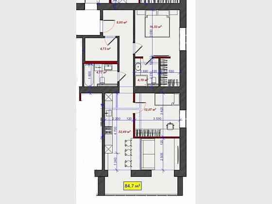 Продаж Квартира 2-кімнатна, 2/4 поверх на вул. Митрополіта Липківського, 24 Черкаси
