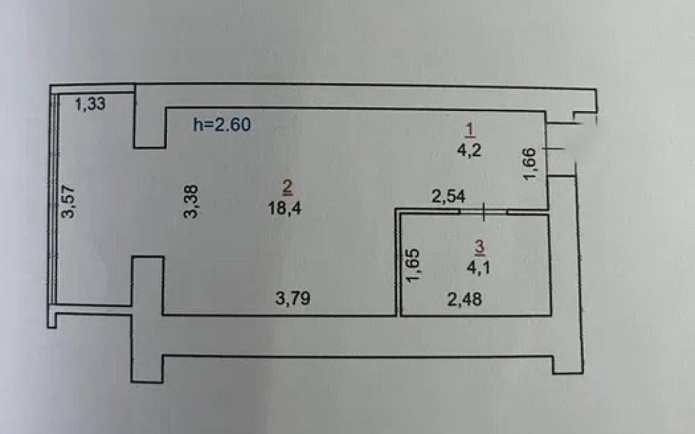 Продаж Квартира 1-кімнатна, 2/10 поверх на вул. Євгена Рихліка Житомир - фото 1