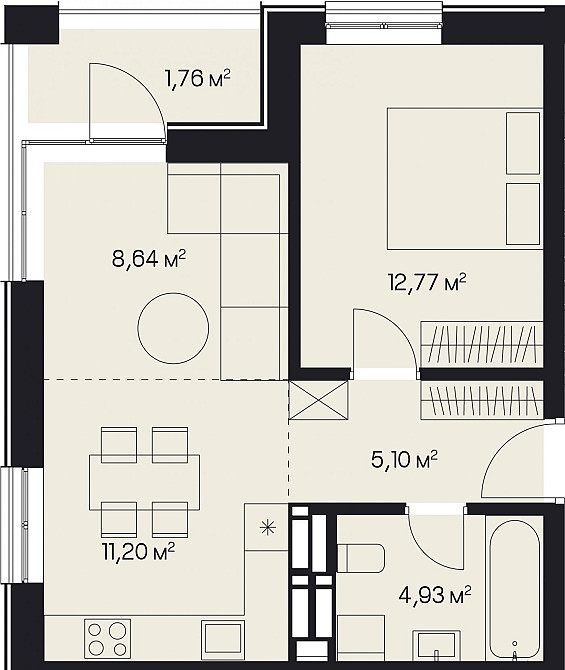Продаж Квартира 1-кімнатна, 3/9 поверх на вул. Пимоненка Миколи L'viv - photo 5