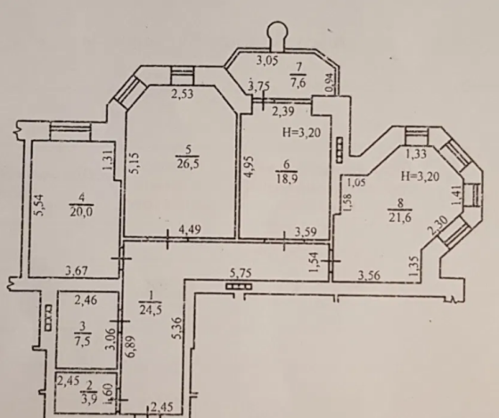 ТВ-3. 3-х комнатная квартира на Довженко / Каркашадзе. Odessa