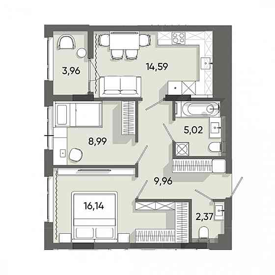 Продаж Квартира 2-кімнатна, 4/10 поверх на вул. Стрийська Львів