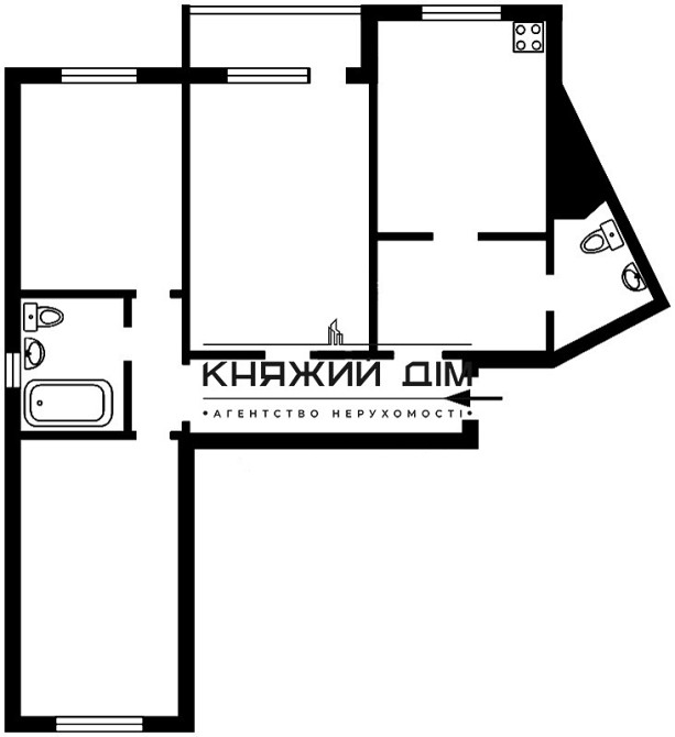 єВідновлення! Продається роздільна 3-х к. Кв. на Позняках. № 21101734 Київ - фото 6