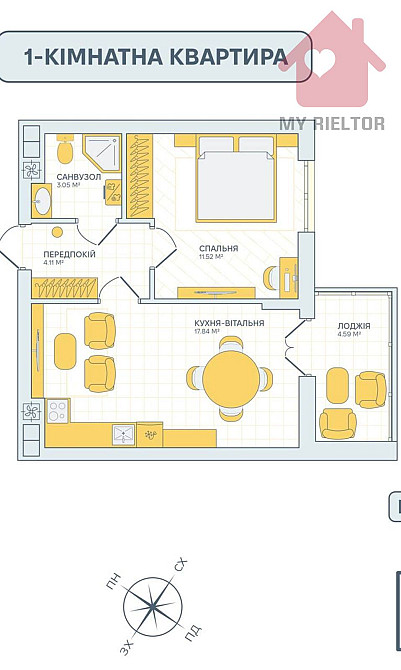 Продаж Квартира 1-кімнатна, 13/13 поверх на Капушанська, 50 Uzhhorod - photo 8